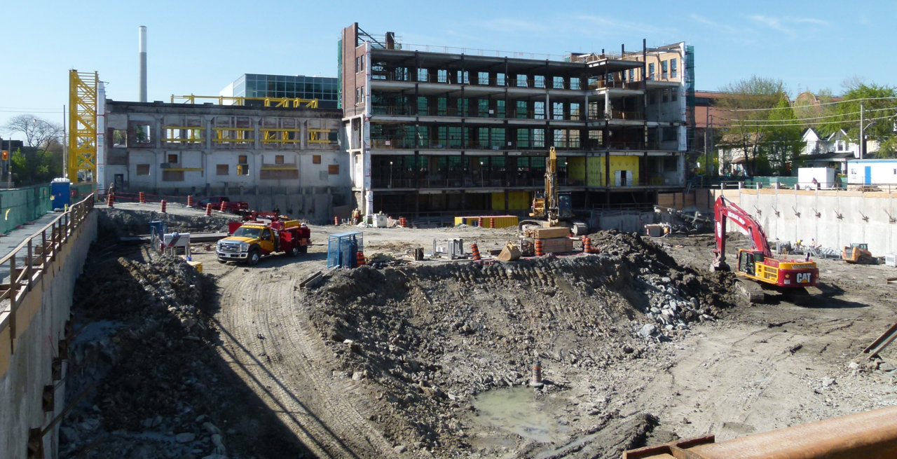 Excavation Progressing Behind Preserved Heritage for Wonder Condos ...